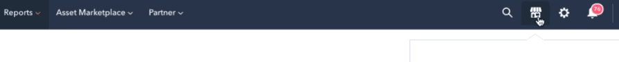 Upper title bar with Marketplace Icon - HubSpot Magento Integration